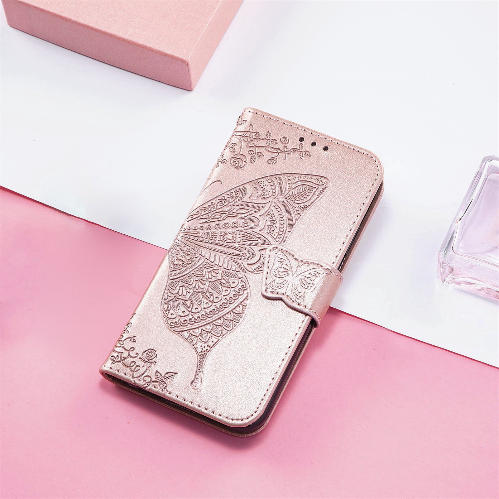 For Samsung Galaxy A54 5G PU Leather Imprinted Butterfly Pattern Phone Case Stand Wallet Folio Flip Cover with Strap For Samsung Galaxy A54 5G PU Leather Imprinted Butterfly Pattern Phone Case Stand Wallet Folio Flip Cover with Strap